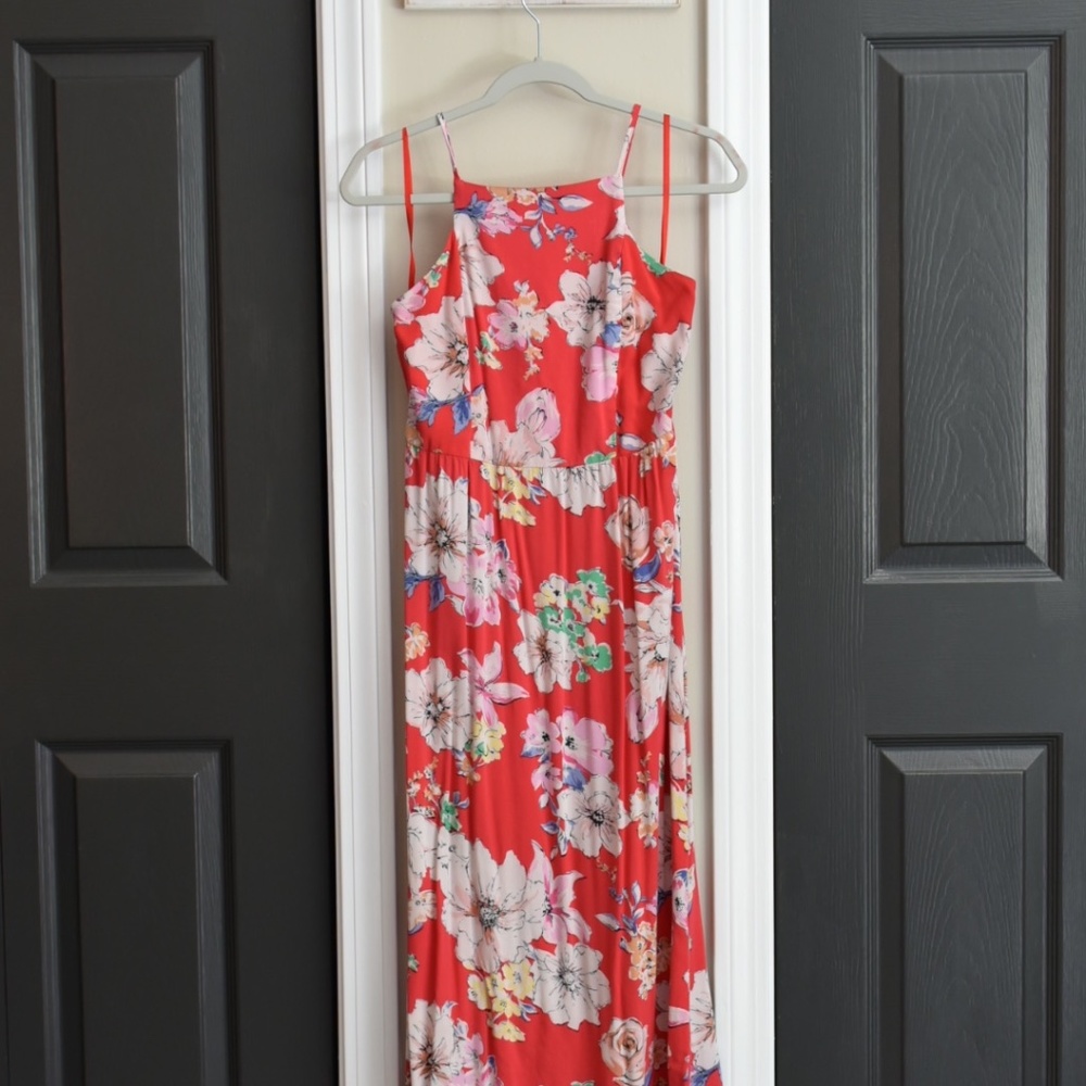 Red floral Maxi